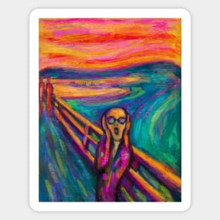 Edvard Munch The Scream: Spring Break Edition Sticker